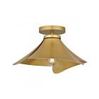 Quoizel Lighting QSF6747LG Wisp 1-Light 100W Light Gold Semi Flush Mount
