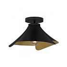 Quoizel Lighting QSF6747MBK Wisp 1-Light 100W Matte Black Semi Flush Mount