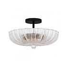 Quoizel Lighting QSF6748MBK Belmond 3-Lights 180W Matte Black Semi Flush Mount
