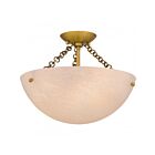 Quoizel Lighting QSF6751BRG Baylor 3-Lights 180W Brushed Gold Semi Flush Mount