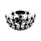 Quoizel Lighting QSF6783MBK Rosemary 300W Matte Black Semi Flush Mount