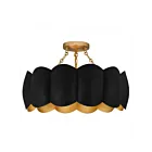 Quoizel Lighting QSF6794MBK Santana 400W Matte Black Semi Flush Mount