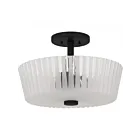 Quoizel Lighting RAY1716MBK Gray 300W Matte Black Semi Flush Mount