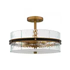 Quoizel Lighting REA1716MBK Reagan 300W Matte Black Semi Flush Mount