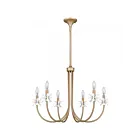 Quoizel Lighting REY5030BGD Remy 6-Lights 360W Bronze Gold Chandelier