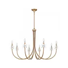 Quoizel Lighting REY5042BGD Remy 8-Lights 480W Bronze Gold Chandelier