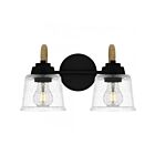 Quoizel Lighting SEB8614MBK 2 Lights Matte Black 200W Seabreeze Bath Light