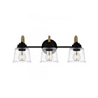 Quoizel Lighting SEB8622MBK 3 Lights Matte Black 300W Seabreeze Bath Light