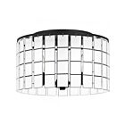 Quoizel Lighting SGL1714MBK Seigler 3-Lights 180W Matte Black Semi Flush Mount