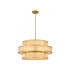Quoizel Lighting STO2824BRG Stoneland 6-Lights 100W Brushed Gold Pendant