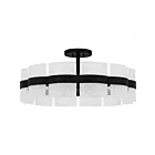 Quoizel Lighting SWE1730MBK Sweeney 360W Matte Black Semi Flush Mount