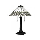 Quoizel Lighting Tiffany TF16135MBK 2-Lights 150W Matte Black Table Lamp