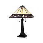 Quoizel Lighting Tiffany TF16138MBK 2-Lights 150W Matte Black Table Lamp