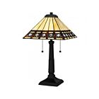 Quoizel Lighting Tiffany TF16139MBK 2-Lights 150W Matte Black Table Lamp