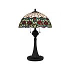 Quoizel Lighting Tiffany TF16141MBK 3-Lights 300W Matte Black Table Lamp