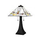 Quoizel Lighting Tiffany TF16146MBK 2-Lights 150W Matte Black Table Lamp