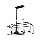 Quoizel Lighting THA636EK 6-Lights Earth Black 360W Thatcher Island Light