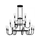 Quoizel Lighting VSC5048MBK Viscount 18-Lights 1080W Matte Black Chandelier