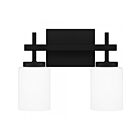 Quoizel Lighting Wilburn WLB8613MBK 2-Lights Matte Black 30W Vanity Light