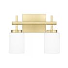 Quoizel Lighting Wilburn WLB8613Y 2-Lights Satin Brass 30W Vanity Light