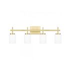 Quoizel Lighting Wilburn WLB8631Y 4-Lights Satin Brass 120W Vanity Light
