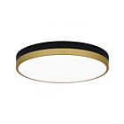 Quoizel Lighting WLN1615MBKG Weldin 30W Matte Black Gold LED Flush Mount