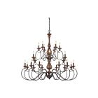 Quoizel Lighting ABN5024RK 24 Lights Rustic Black 1440W Auburn Chandelier