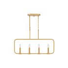 Quoizel Lighting ABR432AB 4 Lights Aged Brass 240W Abner Island Chandelier