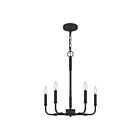 Quoizel Lighting ABR5018MBK 5 Lights Matte Black 300W Abner Chandelier