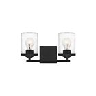 Quoizel Lighting ABR8614MBK 2 Lights Matte Black 200W Abner Bath Light