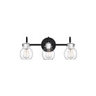 Quoizel Lighting ANW8603EK 3 Lights Earth Black 180W Andrews Bath Light