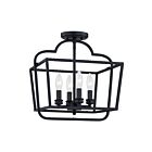 Quoizel Lighting BLA1714MBK 4 Lights Matte Black 240W Blanche Semi-Flush Mount