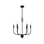 Quoizel Lighting BLA5022MBK 6 Lights Matte Black 360W Blanche Chandelier