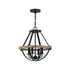 Quoizel Lighting BRL1716EK 4 Lights Earth Black 240W Bartlett Semi-Flush Mount