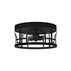 Quoizel Lighting BRM1314MBK 1 Light Matte Black 75W Brampton Flush Mount