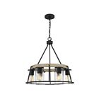 Quoizel Lighting BRT3525GK 6 Lights Grey Ash 600W Brockton Chandelier