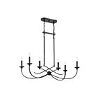 Quoizel Lighting CLL638OK 6 Lights Old Black 360W Calligraphy Island Chandelier