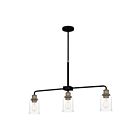 Quoizel Lighting COX336MBK 3 Lights Matte Black 300W Cox Island Chandelier