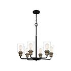 Quoizel Lighting COX5025MBK 6 Lights Matte Black 600W Cox Chandelier