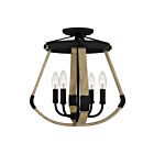 Quoizel Lighting DMA1716MBK 4 Lights Matte Black 240W Demura Semi-Flush Mount