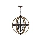 Quoizel Lighting FSN3525RK 6 Lights Rustic Black 360W Fusion Pendant