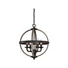 Quoizel Lighting FSN5204RK 4 Lights Rustic Black 240W Fusion Pendant