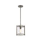 Quoizel Lighting FTS1509MM 1 Light Mottled Silver 100W Fortress Mini Pendant