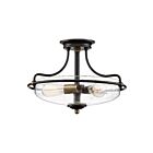 Quoizel Lighting GFC1717PN 3 Lights Palladian Bronze 300W Griffin Semi-Flush Mount