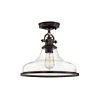 Quoizel Lighting GRTS1714PN 1 Light Palladian Bronze 100W Grant Semi-Flush Mount