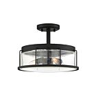 Quoizel Lighting LUD1713EK 3 Lights Earth Black 180W Ludlow Semi-Flush Mount
