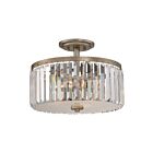 Quoizel Lighting MIR1715VG 3 Lights Vintage Gold 300W Mirage Semi-Flush Mount