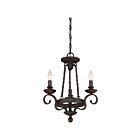 Quoizel Lighting NBE5303RK 3 Lights Rustic Black 180W Noble Chandelier
