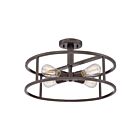 Quoizel Lighting NHR1718WT 4 Lights Western Bronze 240W New Harbor Semi-Flush Mount