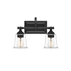 Quoizel Lighting NLC8602EK 2 Lights Earth Black 200W Nicholas Bath Light